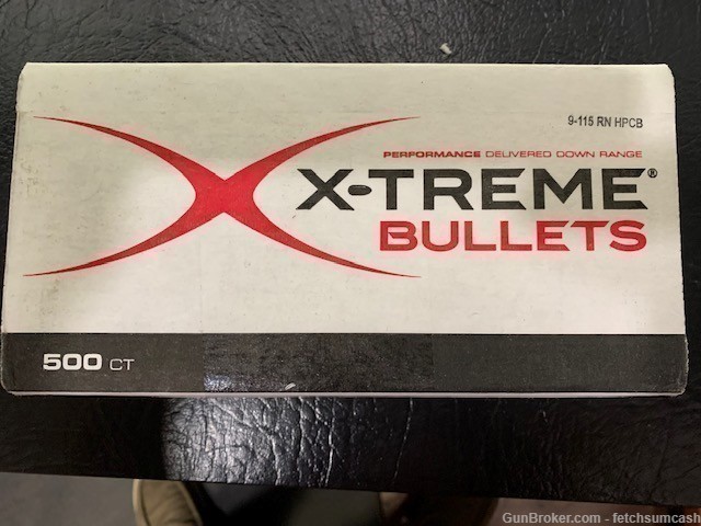 500 Count Xtreme 9mm, 115gr RN Bullets for reloading-img-1