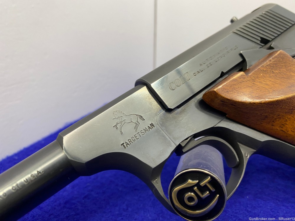 1968 Colt Targetsman 3rd Gen .22LR Blue 6" *CLASSIC SEMI-AUTOMATIC PISTOL*-img-7