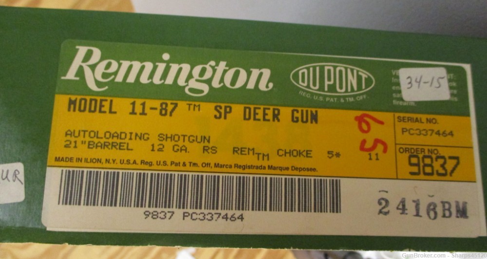 Remington 11-87 Special Purpose Deer Gun 21" barrel [rifled choke] 12 gauge-img-1