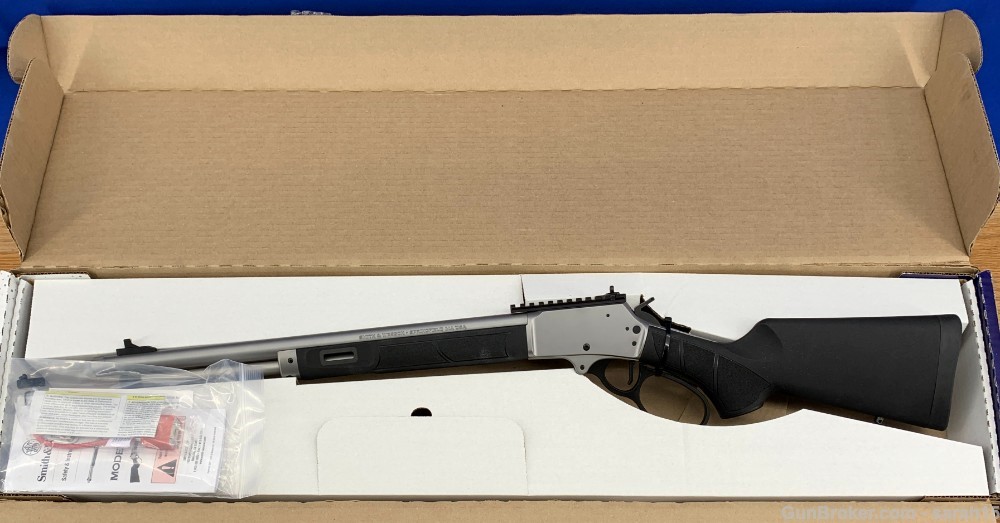 S&W STAINLESS MODEL 1854 LEVER ACTION ORIGINAL BOX & PAPERS .44 MAGNUM NIB-img-0