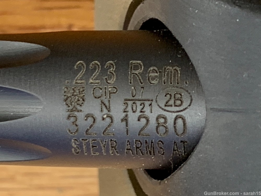STEYR ARMS MAN SCOUT .223 REM RARE OD GREEN ORIGINAL BOX THREADED BARREL-img-19