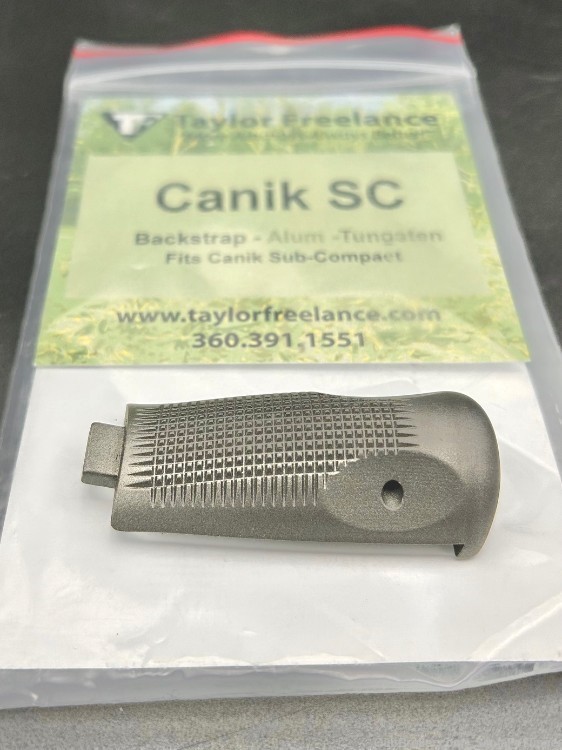 Taylor Freelance Backstrap for Canik TP9 Elite SC - Aluminum Tungsten Color-img-0