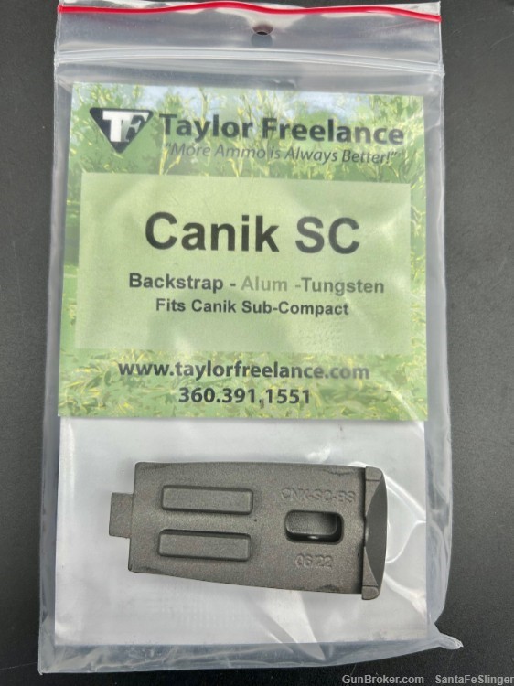 Taylor Freelance Backstrap for Canik TP9 Elite SC - Aluminum Tungsten Color-img-1