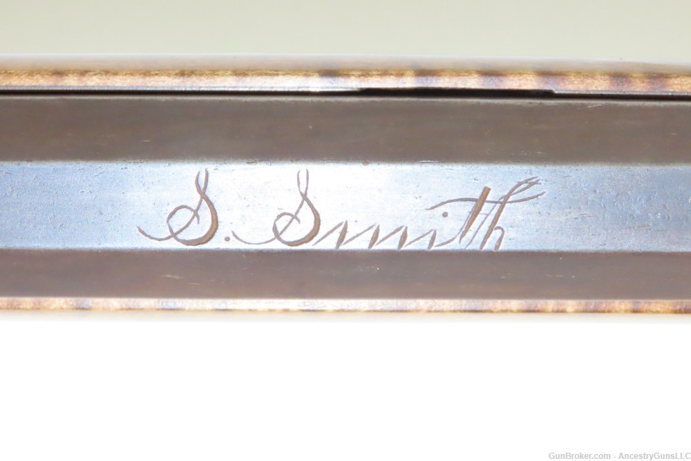 S. SMITH Signed PA Rifle Works Half-Stock .45 Percussion TARGET  LONG RIFLE-img-10