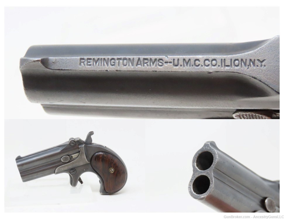 REMINGTON ARMS-U.M.C. Double DERINGER Type III .41 RF C&R Pistol OVER/UNDER-img-0