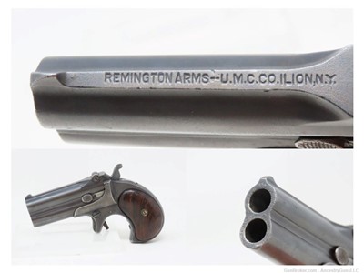 REMINGTON ARMS-U.M.C. Double DERINGER Type III .41 RF C&R Pistol OVER/UNDER