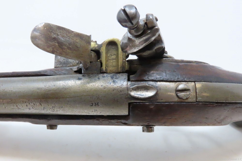 MEXICAN-AMERICAN WAR Era Antique R. JOHNSON U.S. M1836 .54 FLINTLOCK Pistol-img-9