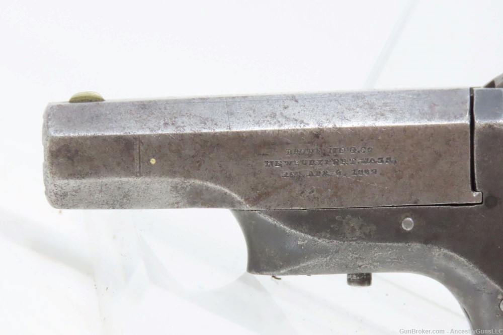 Antique BROWN MANUFACTURING Co. .41 Caliber “SOUTHERNER” SS Deringer Pistol-img-4