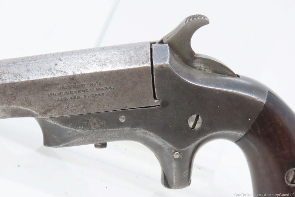 Antique BROWN MANUFACTURING Co. .41 Caliber “SOUTHERNER” SS Deringer Pistol-img-3