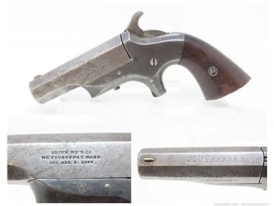 Antique BROWN MANUFACTURING Co. .41 Caliber “SOUTHERNER” SS Deringer Pistol