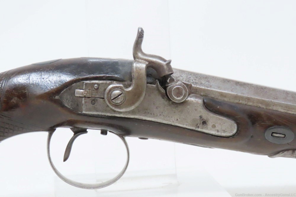 RYAN & WATSON Antique NAPOLEONIC WARS Era .69 PERCUSSION Conversion Pistol -img-3