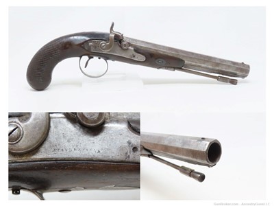 RYAN & WATSON Antique NAPOLEONIC WARS Era .69 PERCUSSION Conversion Pistol 