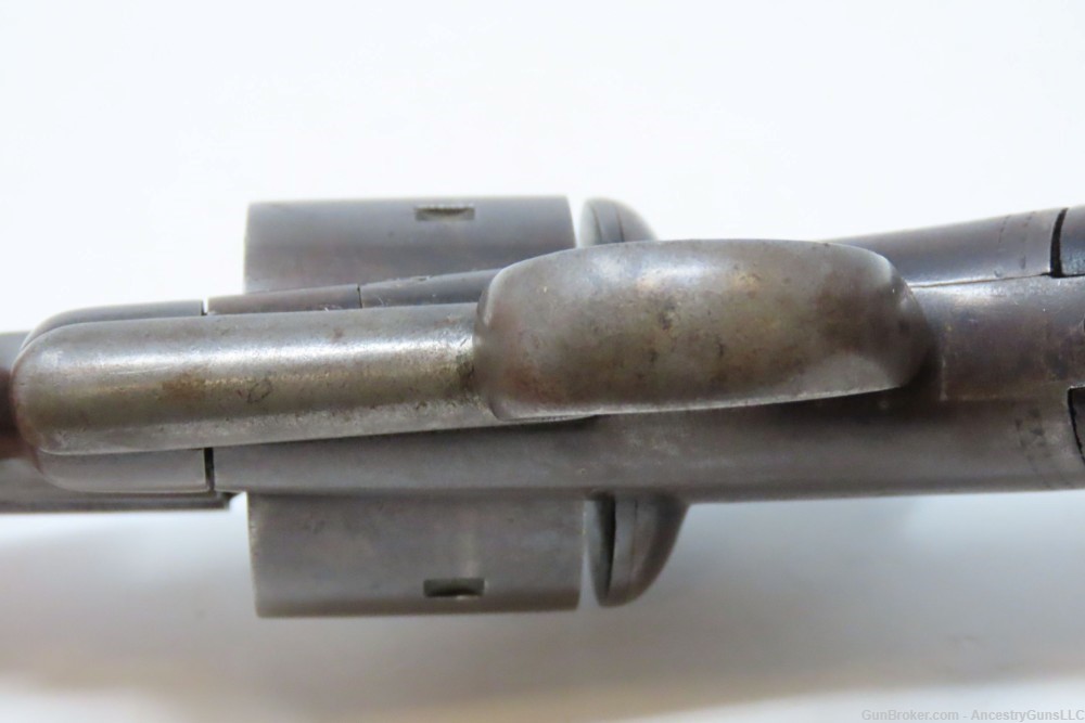 Engraved CIVIL WAR Antique BACON Removable Trigger Guard POCKET Revolver   -img-11