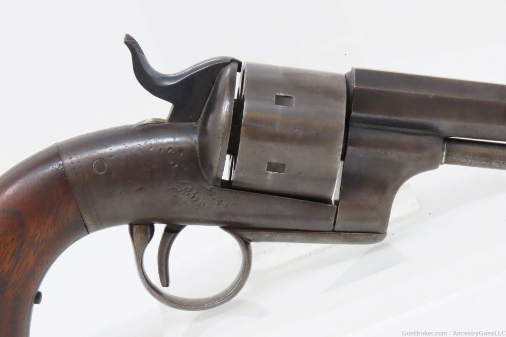 Engraved CIVIL WAR Antique BACON Removable Trigger Guard POCKET Revolver   -img-15