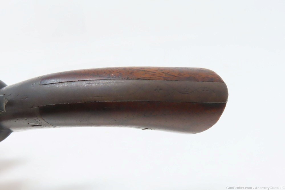 Engraved CIVIL WAR Antique BACON Removable Trigger Guard POCKET Revolver   -img-6