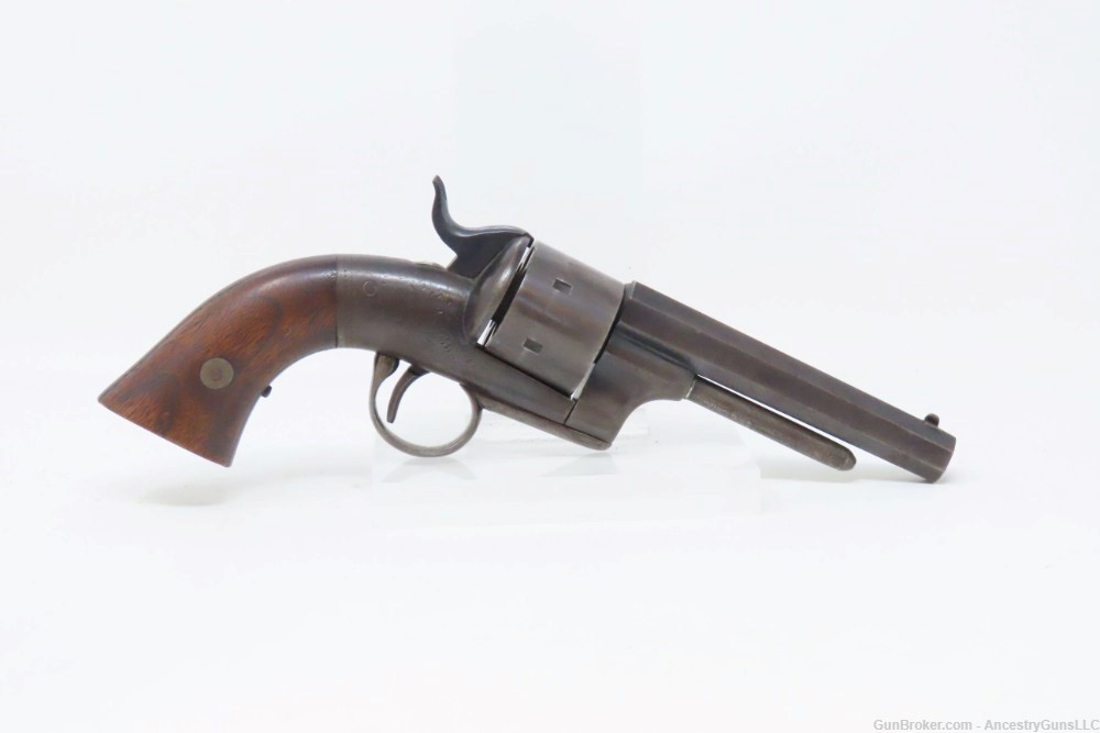 Engraved CIVIL WAR Antique BACON Removable Trigger Guard POCKET Revolver   -img-13