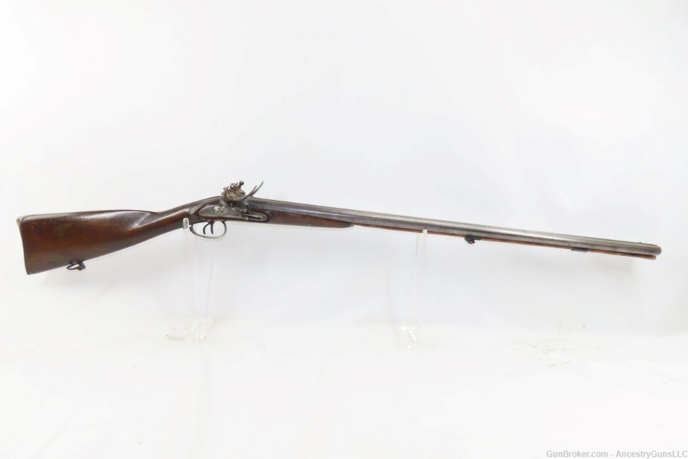 Antique BELGIAN 16 Ga. Double Barrel Side by Side FLINTLOCK Shotgun 1800s S-img-11