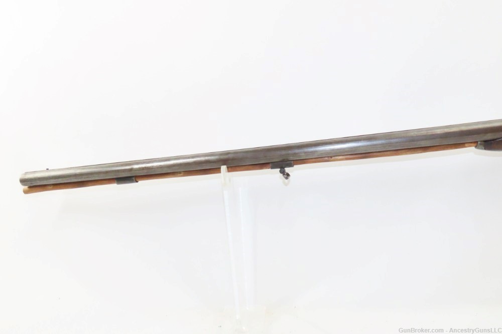 Antique BELGIAN 16 Ga. Double Barrel Side by Side FLINTLOCK Shotgun 1800s S-img-4