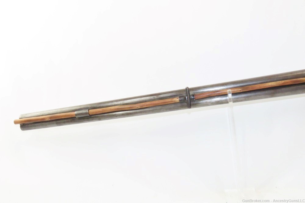 Antique BELGIAN 16 Ga. Double Barrel Side by Side FLINTLOCK Shotgun 1800s S-img-7