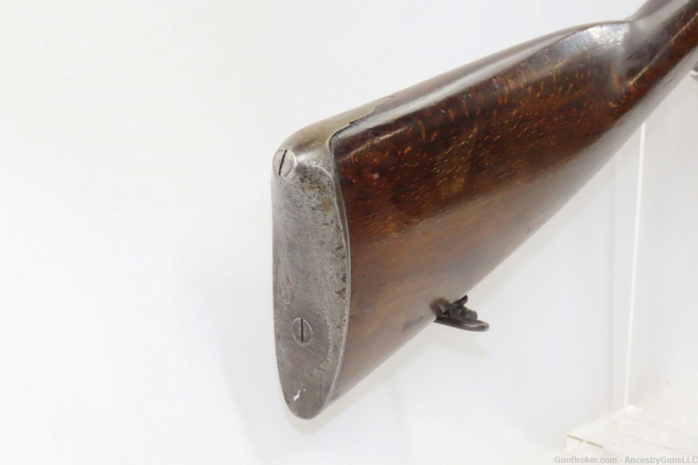 Antique BELGIAN 16 Ga. Double Barrel Side by Side FLINTLOCK Shotgun 1800s S-img-15