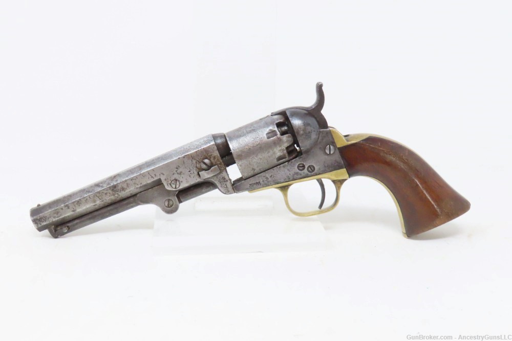 1862 COLT Antique CIVIL WAR .31 Percussion M1849 POCKET Revolver w/HOLSTER -img-3
