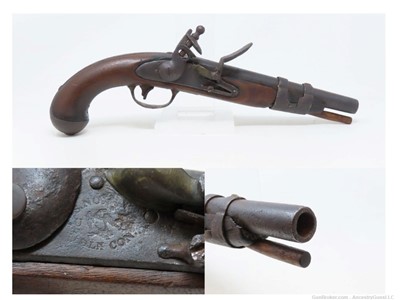 Antique SIMEON NORTH U.S. M1816 .54 Military FLINTLOCK Pistol KIT CARSON   