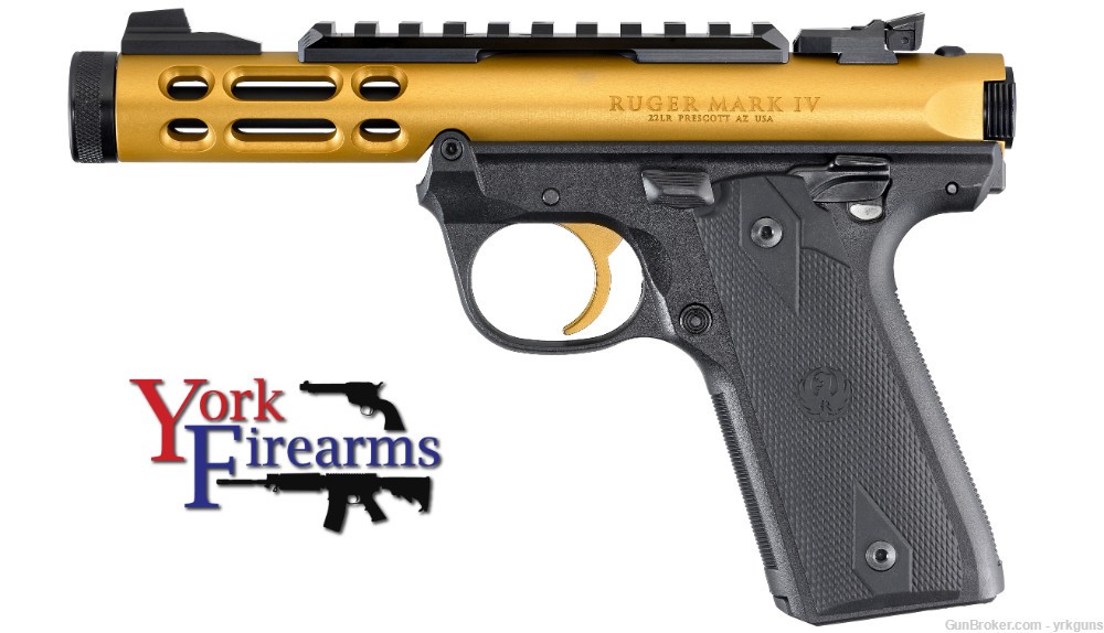 Ruger Mark IV 22/45 Lite Gold Anodized 22LR 10RD Handgun NEW 43926-img-4