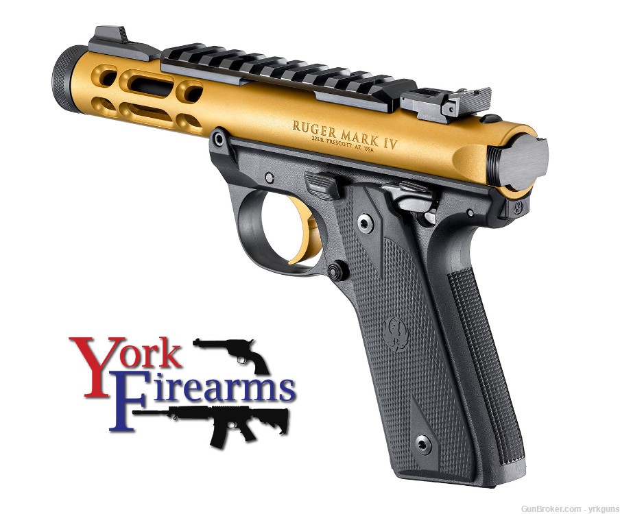 Ruger Mark IV 22/45 Lite Gold Anodized 22LR 10RD Handgun NEW 43926-img-3
