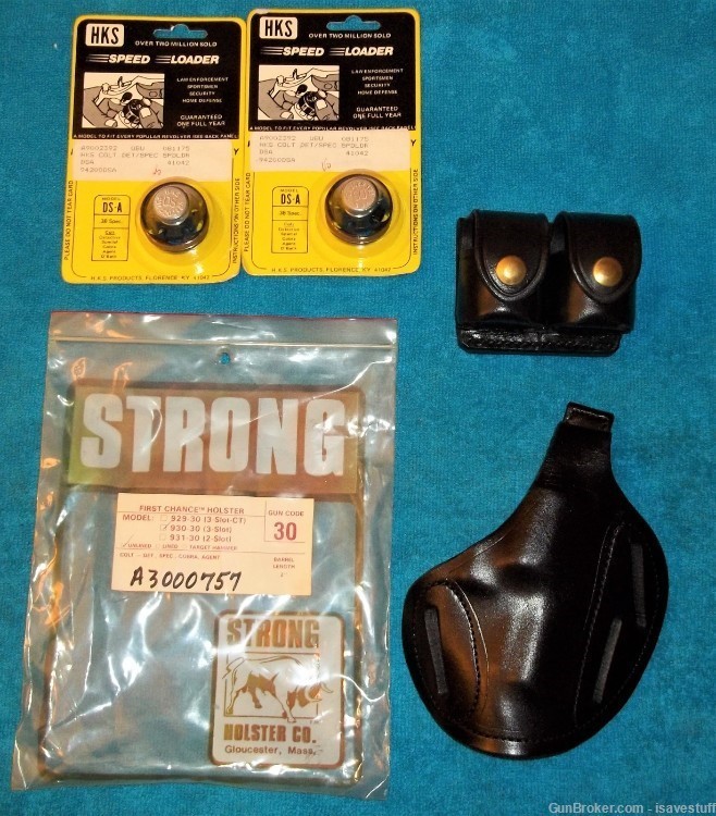 COLT Detective Special PACKAGE NOS Strong R/H Holster Hume Carrier & 2 DS-A-img-1