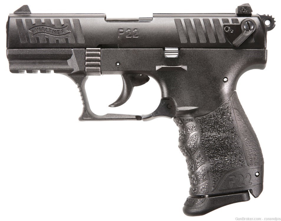 Walther P22Q .22LR Pistol Black 2) 10rd Mags-img-1