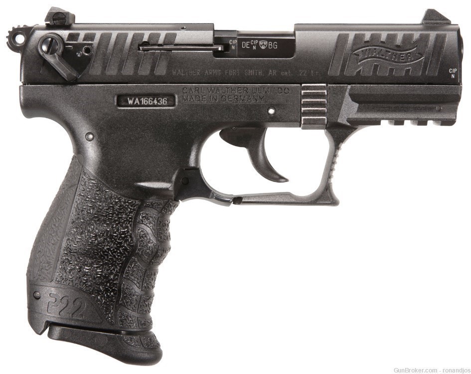 Walther P22Q .22LR Pistol Black 2) 10rd Mags-img-2