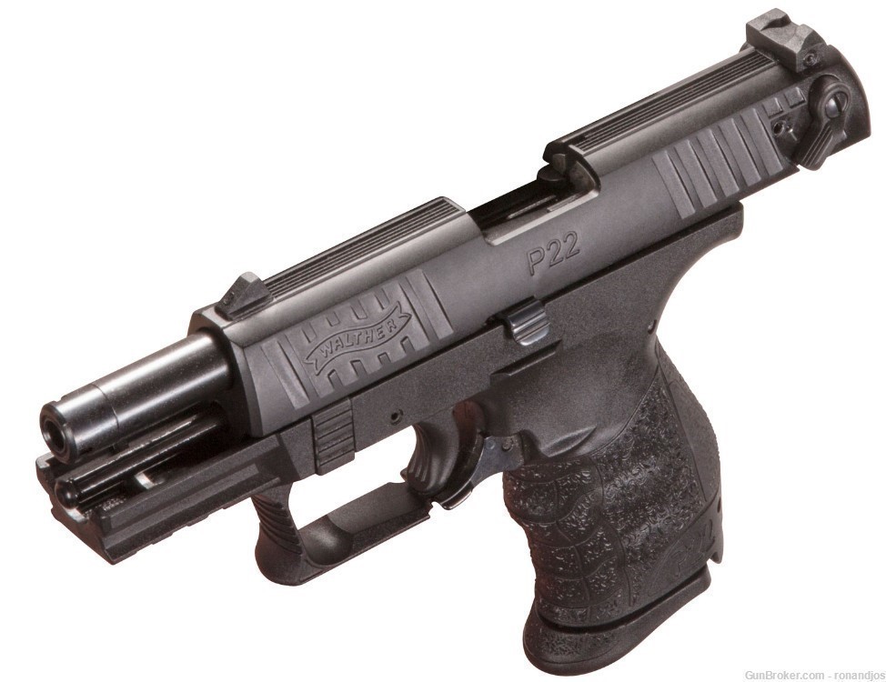 Walther P22Q .22LR Pistol Black 2) 10rd Mags-img-0