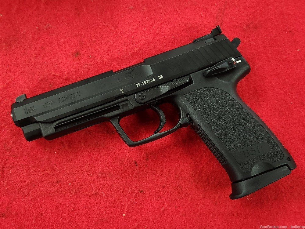 Mint, unfired Heckler & Koch USP 45 Expert, .45acp, w/ box 2 mags PENNY!-img-3
