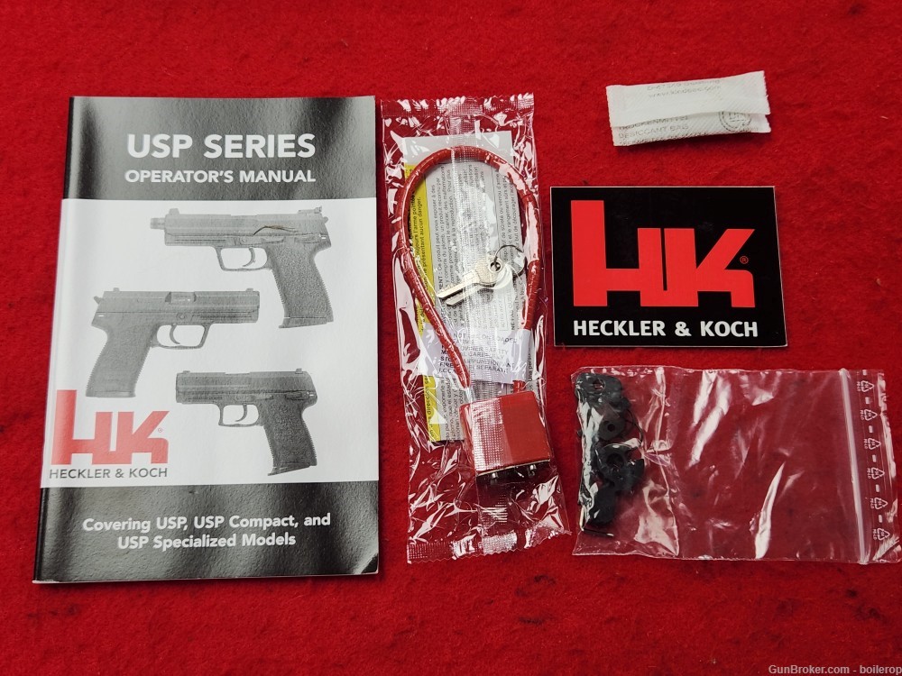 Mint, unfired Heckler & Koch USP 45 Expert, .45acp, w/ box 2 mags PENNY!-img-73