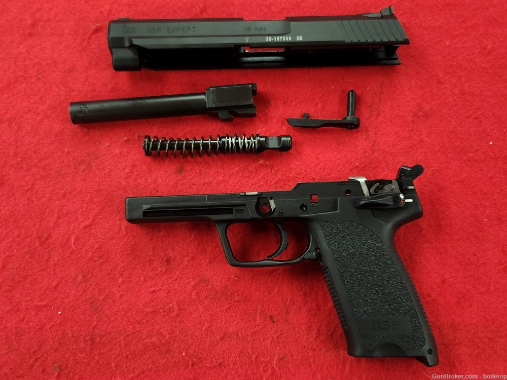 Mint, unfired Heckler & Koch USP 45 Expert, .45acp, w/ box 2 mags PENNY!-img-34