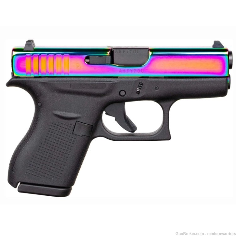 Glock 42 - 3.25" Barrel (.380 Auto) Rainbow/Black-img-1