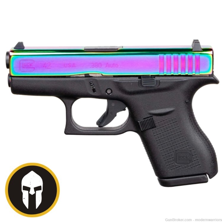Glock 42 - 3.25" Barrel (.380 Auto) Rainbow/Black-img-0