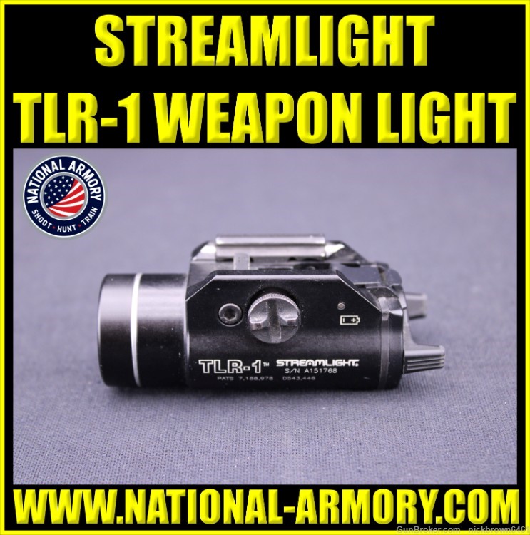 USED STREAMLIGHT TLR-1 WEAPON LIGHT 300 LUMEN 12,000 CANDELA 2.5HR CR123-img-0