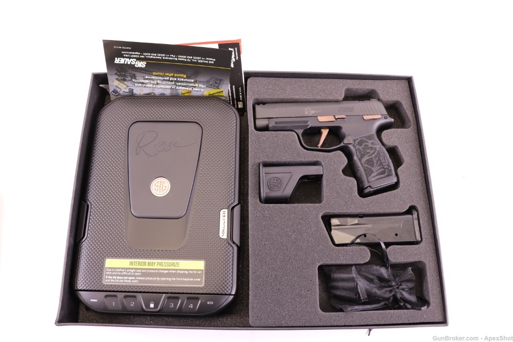 SIG SAUER P365 XL ROSE 9MM- 12+1- USED W/ ORIGINAL BOX, MAGS, CASE EXTRAS!-img-1