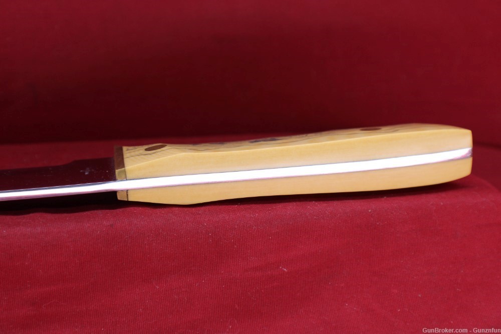USED Dave Smith Knife 7.5" blade 5" handle with display box-img-8
