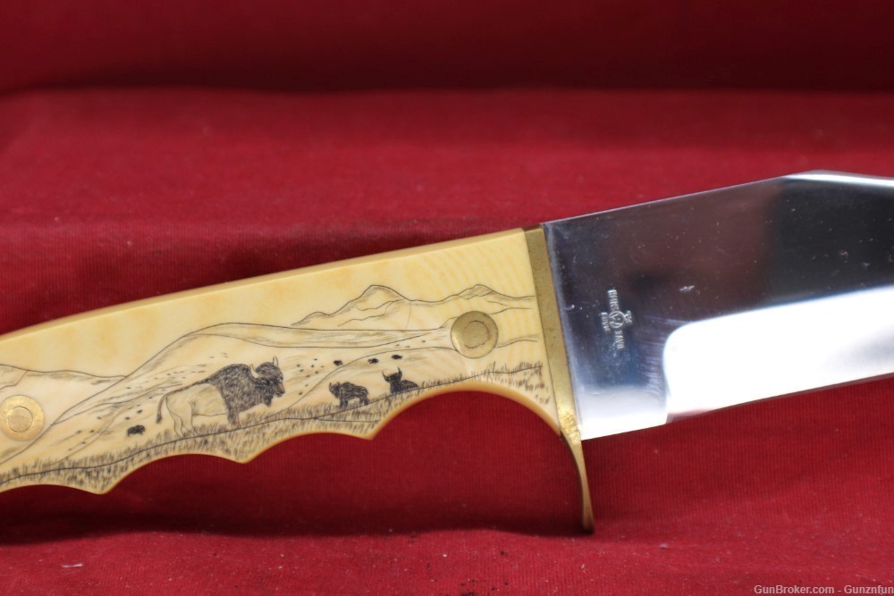USED Dave Smith Knife 7.5" blade 5" handle with display box-img-2