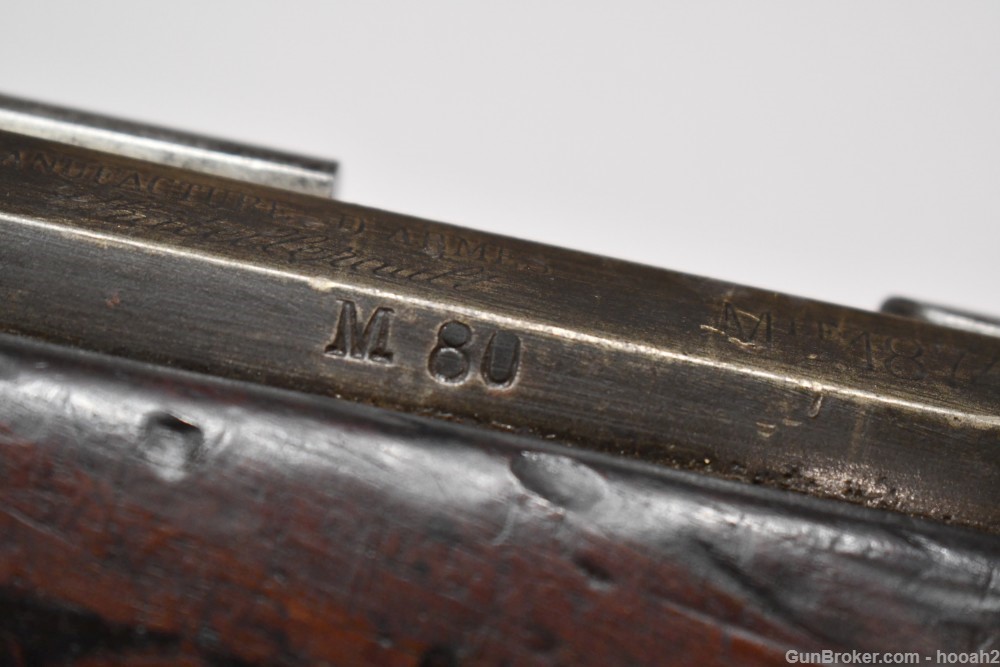 Antique French Chatallerault Model 1874 M80 Bolt Action Rifle 11x59R-img-43