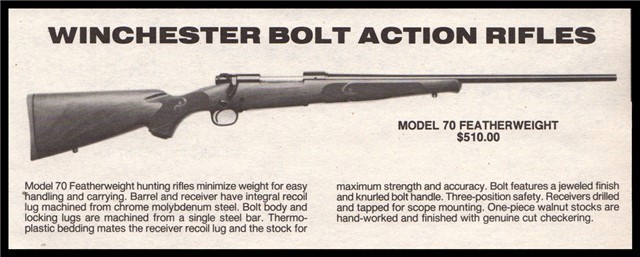 1992  WINCHESTER 70 Featherweight Rifle PRINT AD-img-0