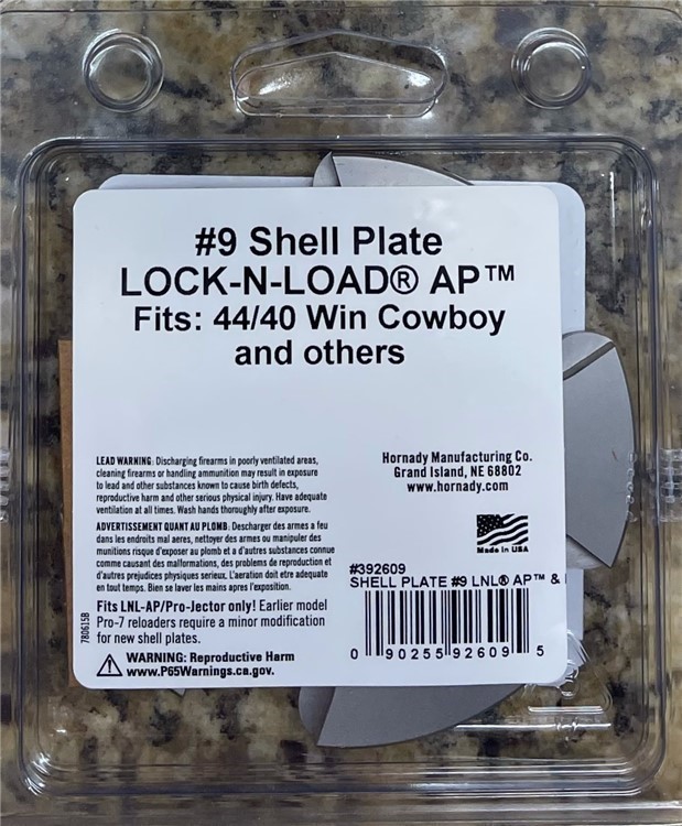 Brand New! Hornady Shell Plate #9 for 38-40 & 44-40 WCF-img-0