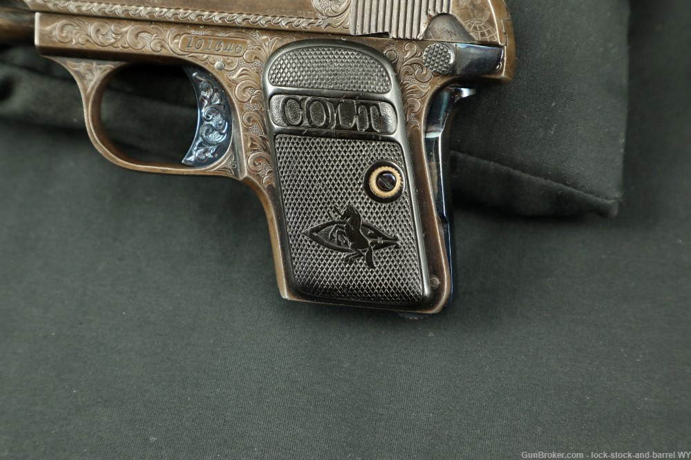 Custom Engraved Colt Model 1908 Vest Pocket Pistol .25 ACP Semi-Auto 1913-img-16