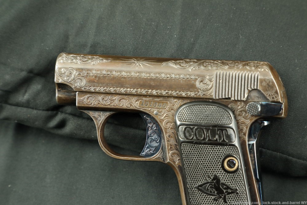 Custom Engraved Colt Model 1908 Vest Pocket Pistol .25 ACP Semi-Auto 1913-img-18