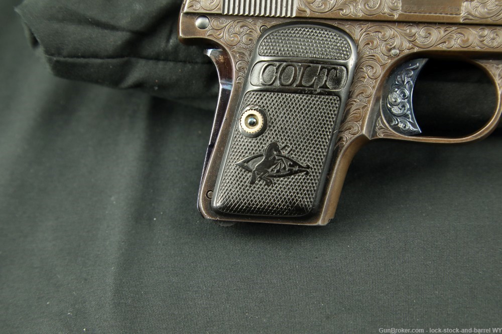 Custom Engraved Colt Model 1908 Vest Pocket Pistol .25 ACP Semi-Auto 1913-img-11