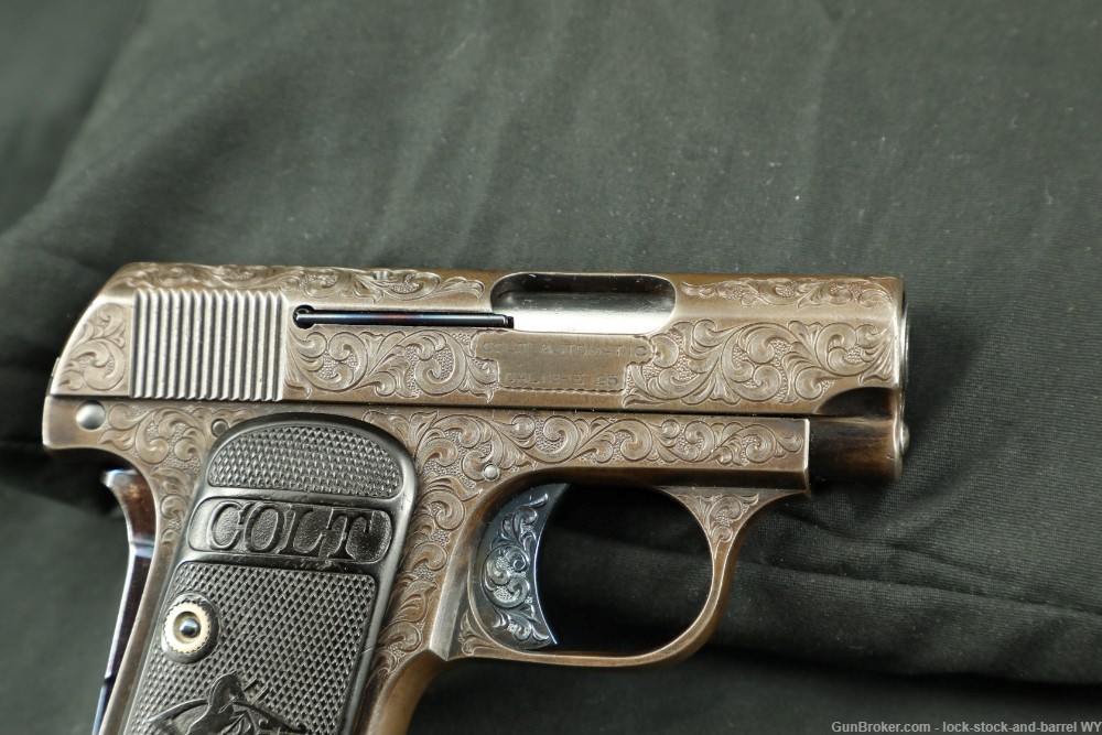 Custom Engraved Colt Model 1908 Vest Pocket Pistol .25 ACP Semi-Auto 1913-img-14