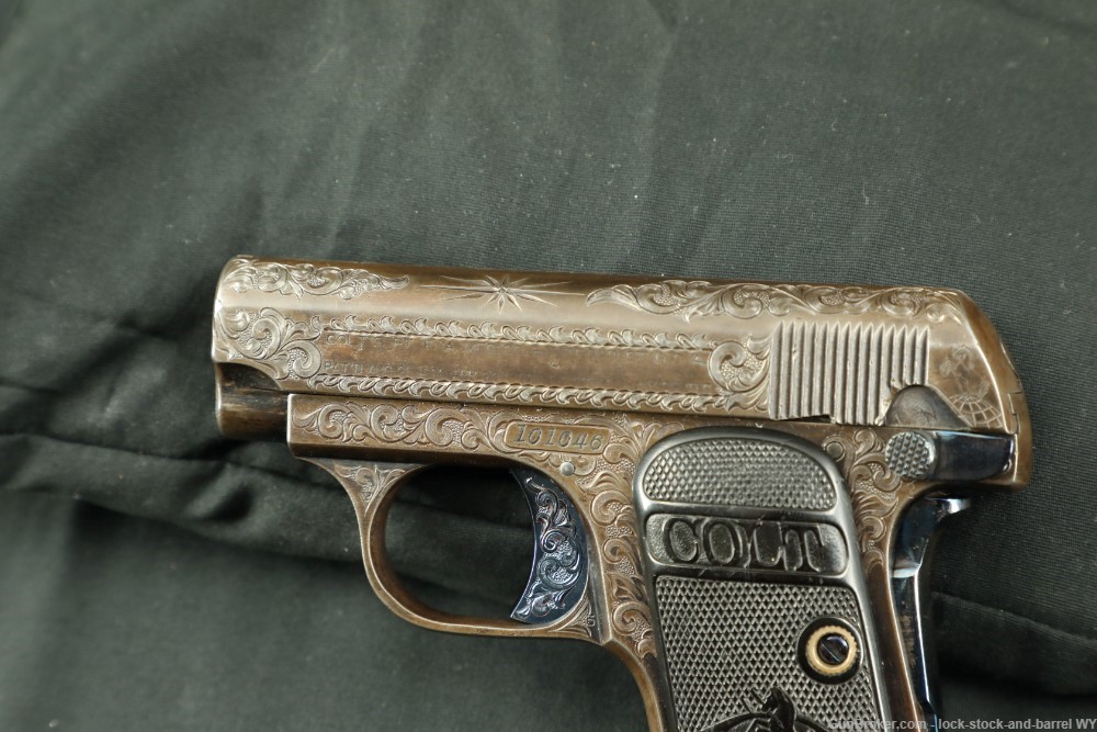 Custom Engraved Colt Model 1908 Vest Pocket Pistol .25 ACP Semi-Auto 1913-img-19