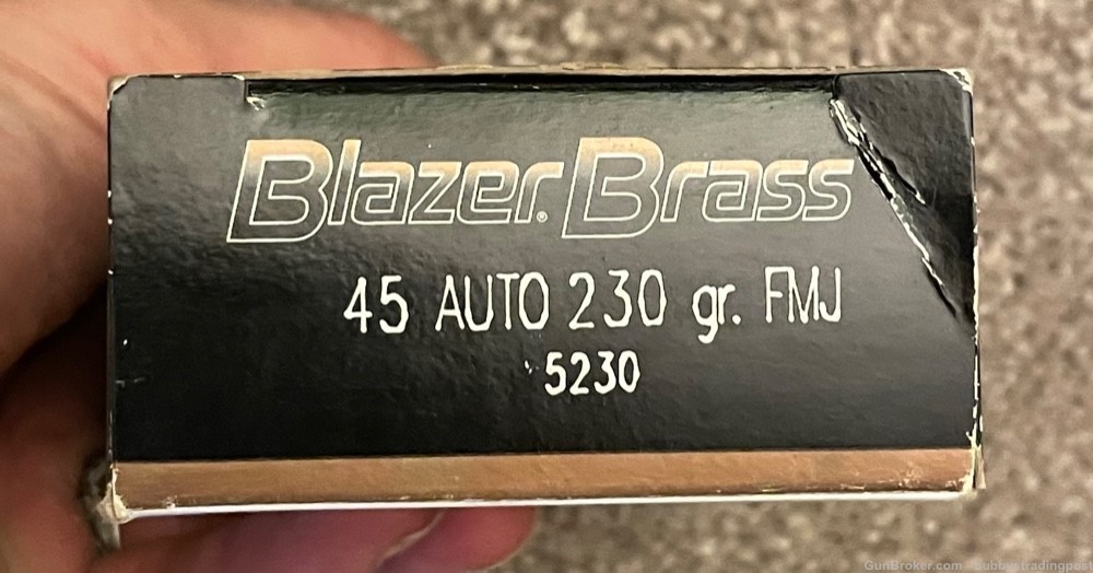BLAZER BRASS .45 AUTO ACP 230 GR. #5230 AMMO AMMUNITION 50 ROUND BOX NEW!-img-1